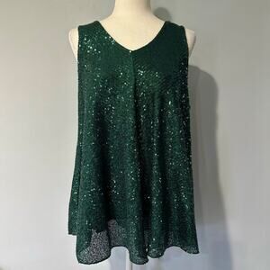 DIVERSE Sequin Tank Top Women's Size Large